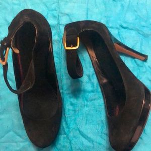 BLACK, SUEDE, PLATFORM